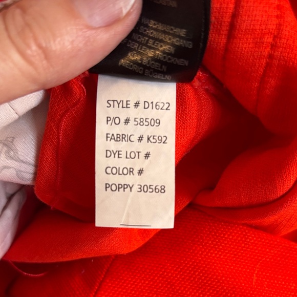 Willi Smith Poppy Red Boot Cut Pants Size 8 EUC - Picture 8 of 11